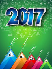 2017 New Year Infographic and Business Plan Background