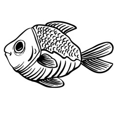 black and white fish