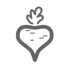 Obraz premium Beet outline icon. Vegetable vector