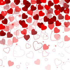 vector background with hearts, Valentine's Day