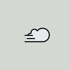 fog icon flat design