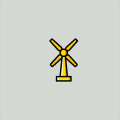 eolic energy icon flat design