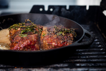 Cooking BBQ Barbecue grilling steak