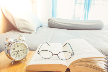 alarm clock with book