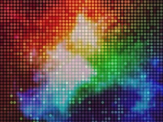 rainbow cloud dot art abstract backgroun