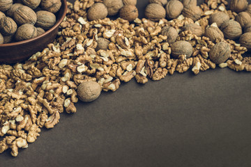 Walnut kernels and whole walnuts