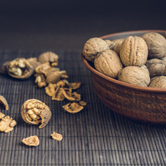 Walnut kernels and whole walnuts