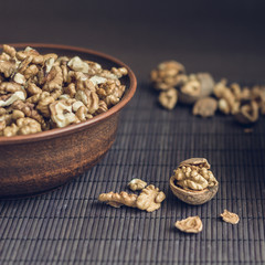 Walnut kernels and whole walnuts