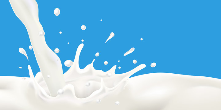 Milk wave and splash vector illustration