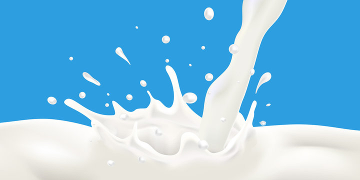 Milk wave and splash vector illustration