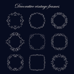 Set vintage decorative elements,