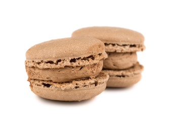 Pair of brown french macaroons