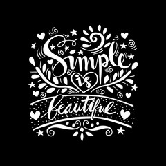 simple is beautiful lettering