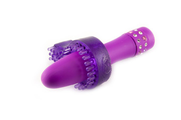 vibrating sex toy on white