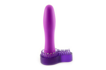 vibrating sex toy on white