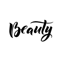 Obraz premium Beauty Typography Square Poster. Vector lettering. Calligraphy phrase for gift cards, scrapbooking, beauty blogs. Typography art
