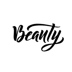Beauty Typography Square Poster. Vector lettering. Calligraphy phrase for gift cards, scrapbooking, beauty blogs. Typography art