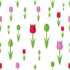 Obraz premium seamless pattern with tulips