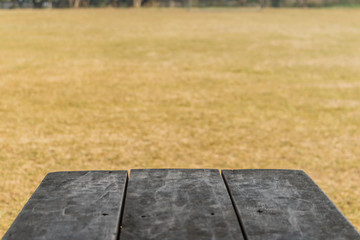  Old wood table for nature background.