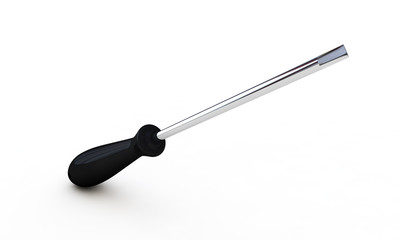 Screwdriver Isolated on White Background, 3D rendering