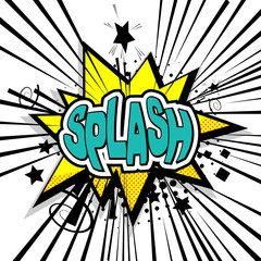 Lettering splash comic text sound