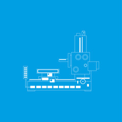 Industrial equipment. Machine. Vector icon.