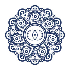 Mandala for wedding invitations and greeting cards. Tattoo style.