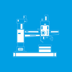 Industrial equipment. Machine. Vector icon.