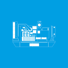 Industrial equipment. Machine. Vector icon.