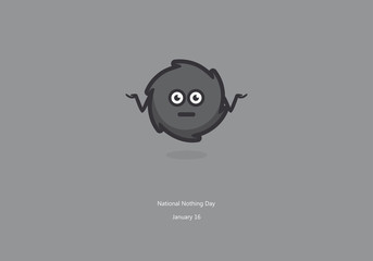 National Nothing Day vector. Funny holiday of nothing. Vector illustration a smiley icon