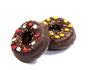 doughnut or donut isolated on white background cutout