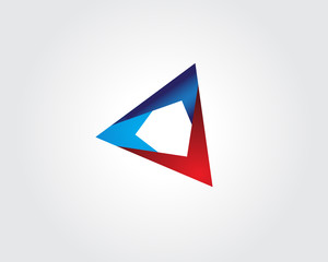 creative technology vector abstract triangle logo