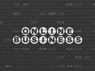 Business concept: Online Business on wall background