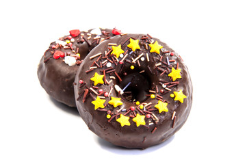 doughnut or donut isolated on white background cutout