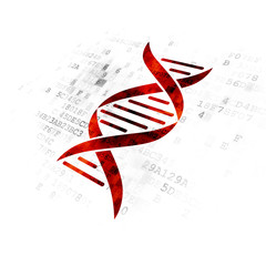 Health concept: DNA on Digital background