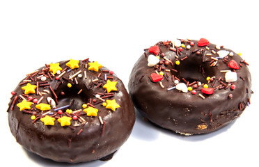 doughnut or donut isolated on white background cutout