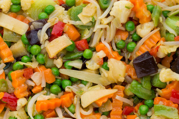 Fresh frozen vegetables eco food, natur.