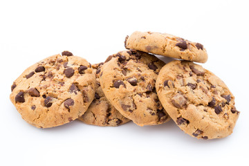 Cookies nuts on the  isolated on white background.
