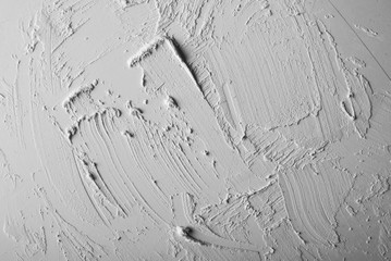 White and grey putty or oil abstract background. Painting. 