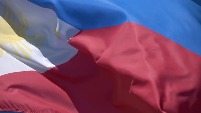  Two high quality videos Philippines flag in 4K