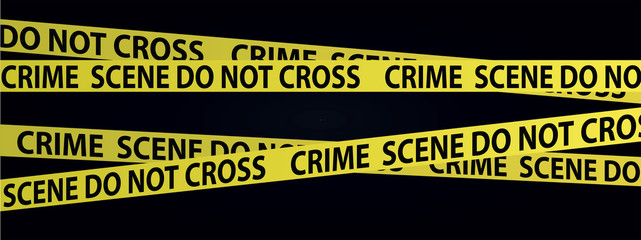 Fototapeta premium Crime scene tape vector
