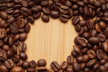 Coffee beans close up