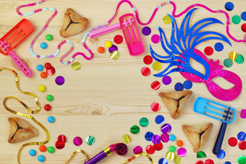 Purim celebration concept (jewish carnival holiday)