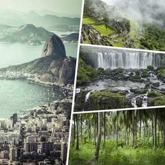 Tuinposter Collage of Most Beautiful and Breathtaking Places in South Ameri © Curioso.Photography