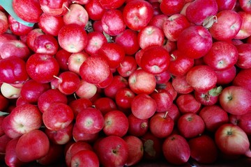 bunch of red apples