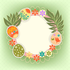 design frame with Easter eggs