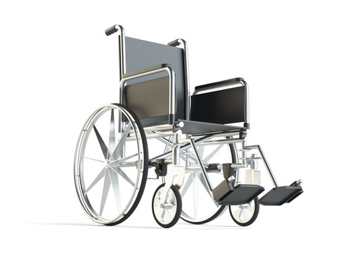 Wheelchair isolated on white background
