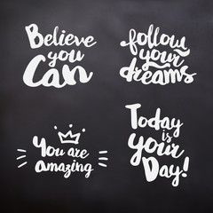 Obraz premium Motivational quotes set