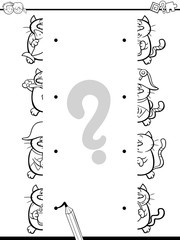 match the halves coloring page