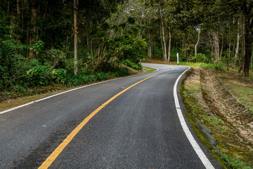Fototapeta na wymiar Yellow curve road sign